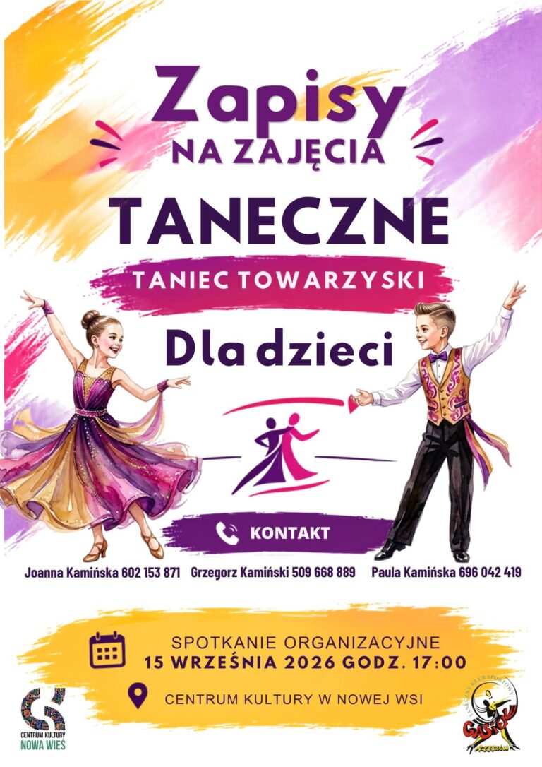 Nabór do Klubu Sportowego GASIEK – zajęcia w Nowej Wsi